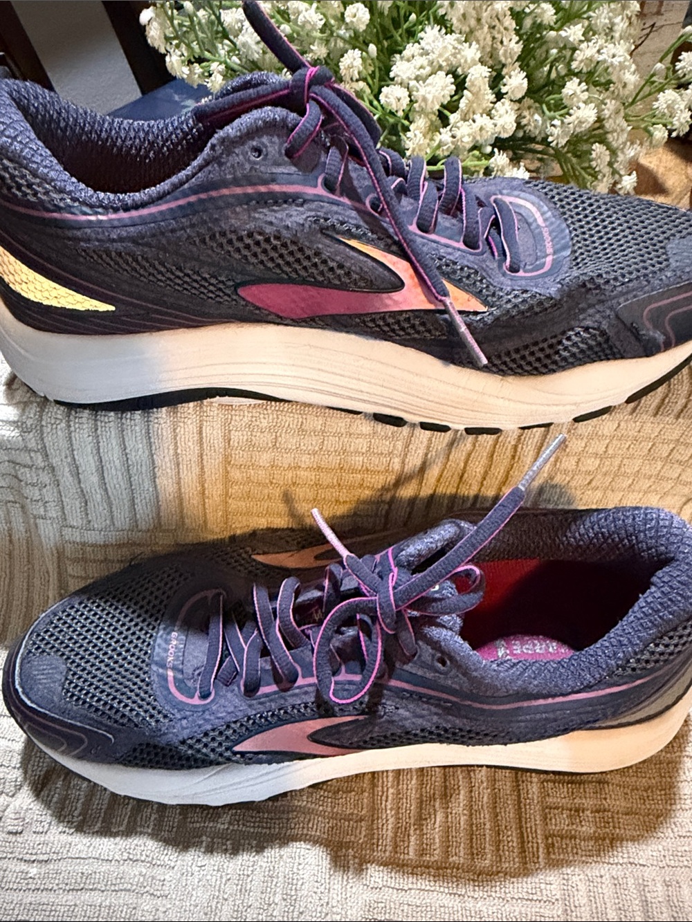 Brooks Navy and Pink Women's Running Shoes